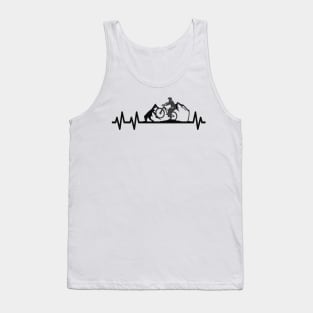 Mountain Bike Heartbeat Pulse Cyclist Tank Top